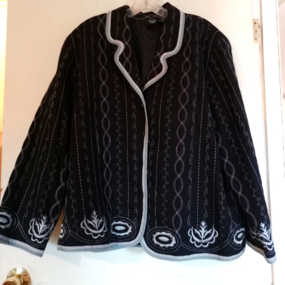 Alexandra Bartlett Size 1X Duster Short‎ Jacket.